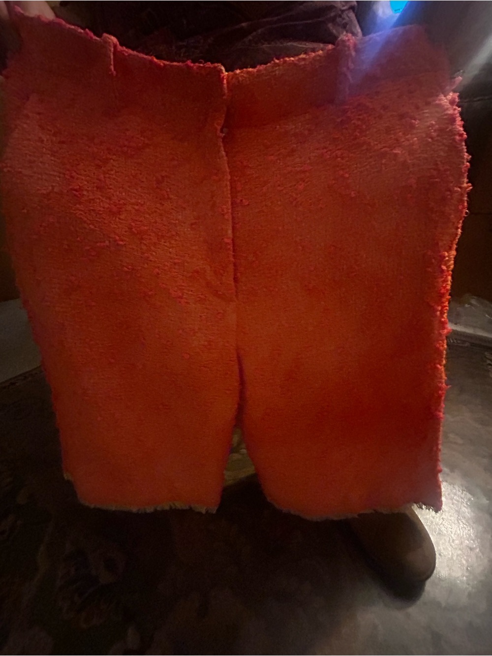 3.1 Phillip Lim Bright Orange Textured Bike Shorts
